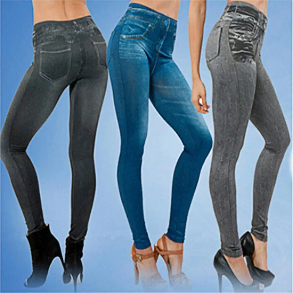 Women's High-Waist Multi-Pocket Jeans
