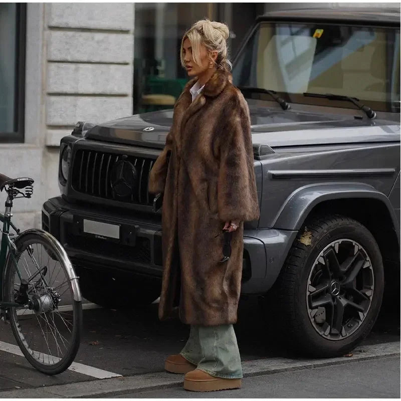 Winter Warm Thick Women Faux Fur Coats