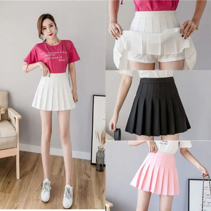 Women’s High-Waist Pleated Mini Skirt