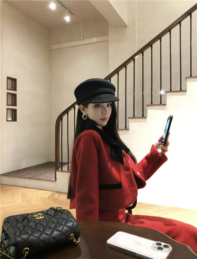 Winter Outfit Women 2024 New Elegant Lady Thickened