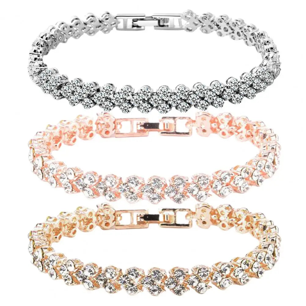 Elegant Cubic Zirconia Inlaid Bracelet