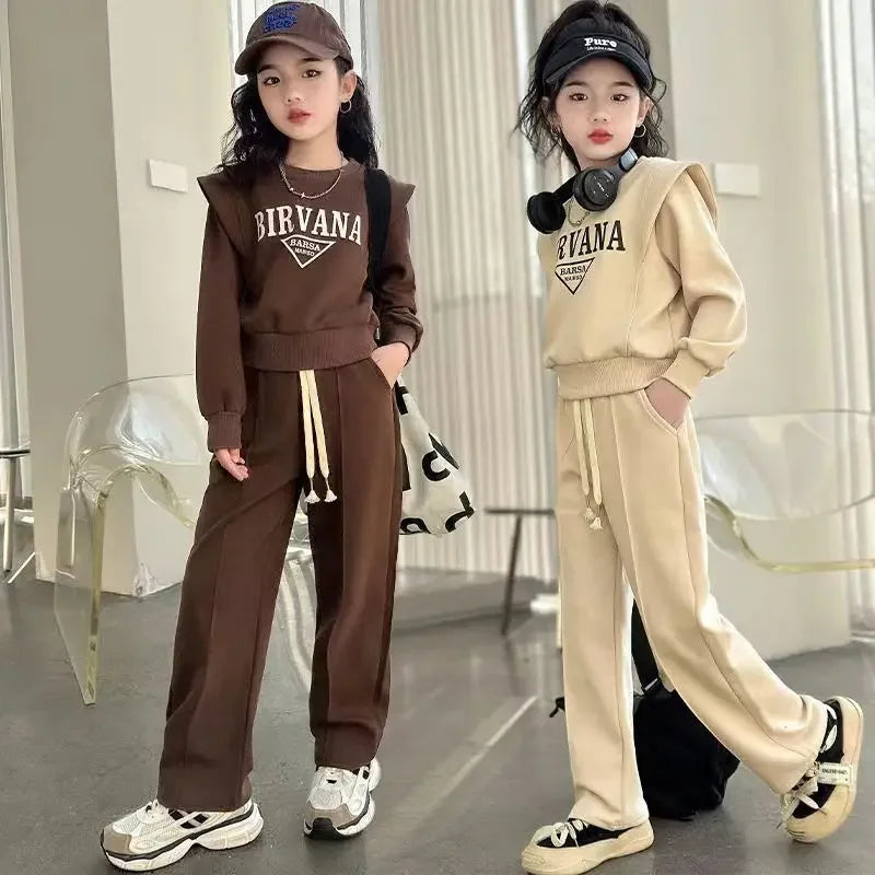 Spring Autumn Casual Sports Suit for Girls