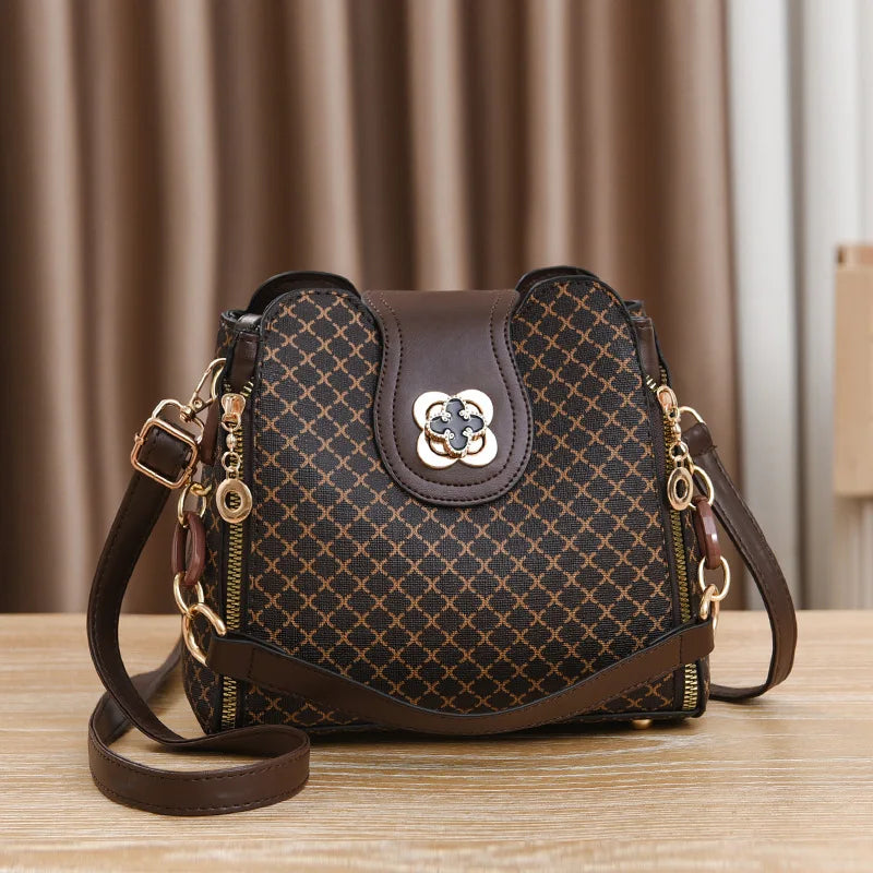 2025 Luxury Leather Monogram Shoulder Bag