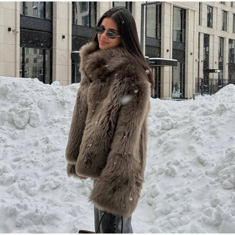 Winter Warm Thick Women Faux Fur Coats