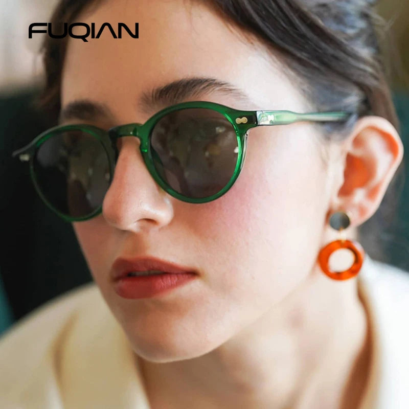 Retro Round Polarized Sunglasses for Men & Women