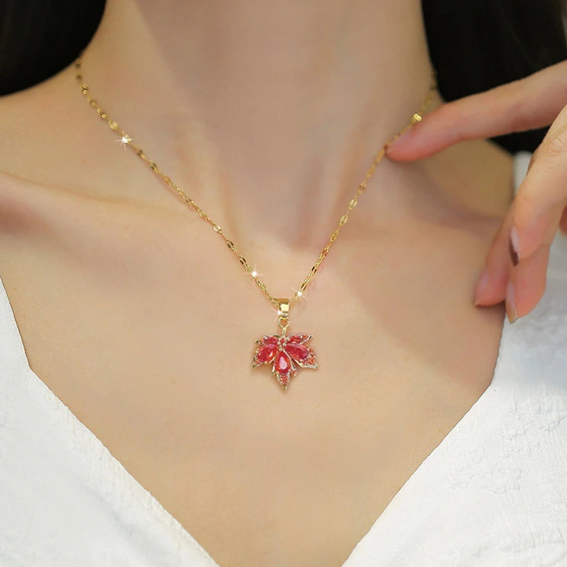 Zircon Butterfly Tassel Choker Necklace