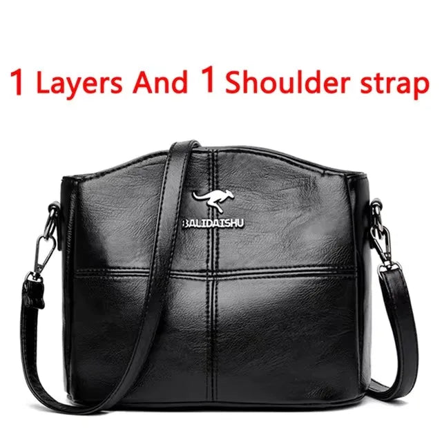 Casual Soft Leather Shoulder Crossbody Bag