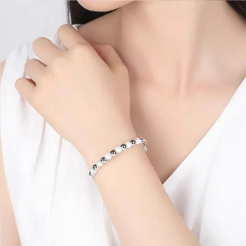 2024 Luxury Silver Color Lucky Bead Bracelet