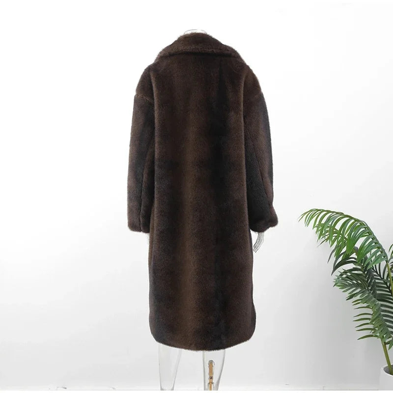 Winter Warm Thick Women Faux Fur Coats