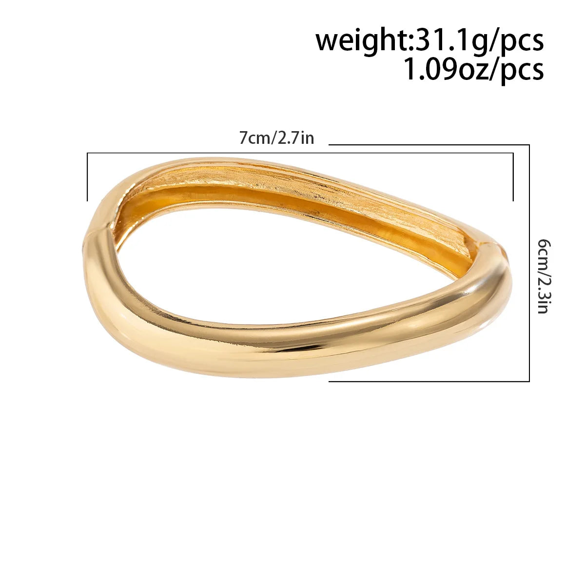 Minimalist Round Bangle Bracelet for Women