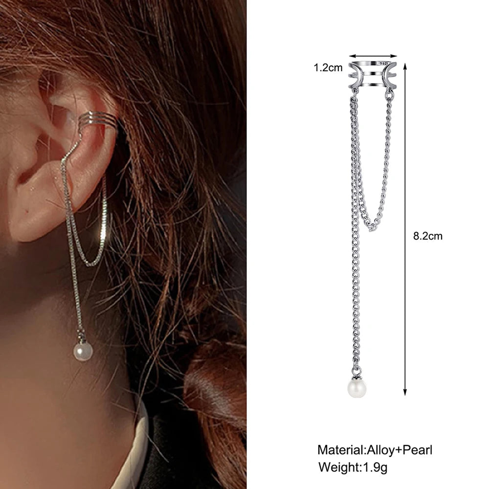 Delicate Tassel Clip-On Ear Cuff Earrings