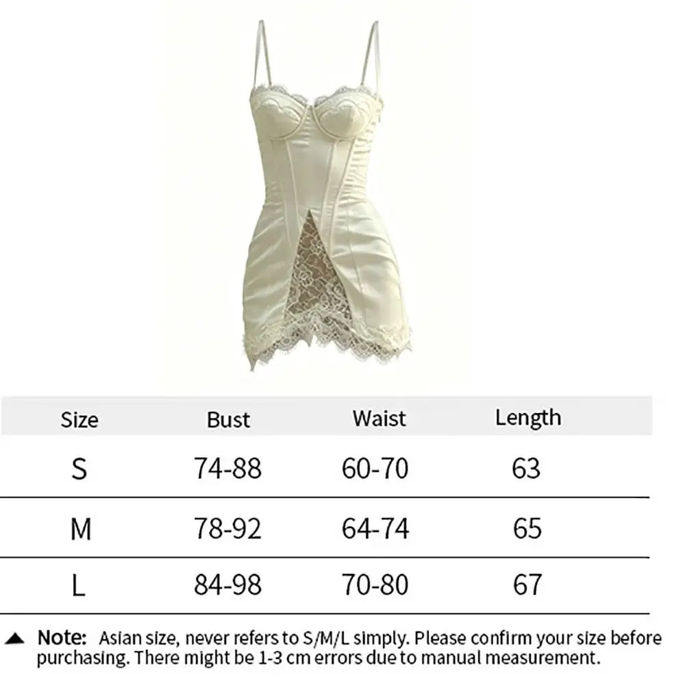 Fashion Sleeveless Lace Patchwork Dress Hollow Out Tank Hollow Out Dress