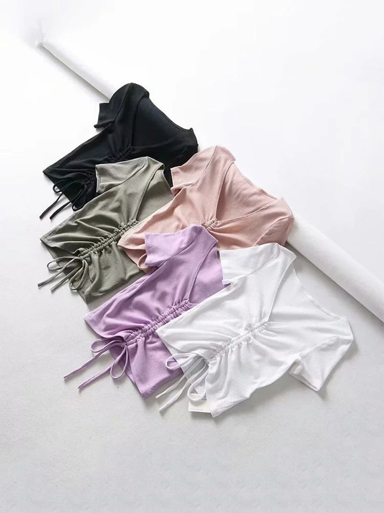 Sexy V Neck Cropped Tank Top