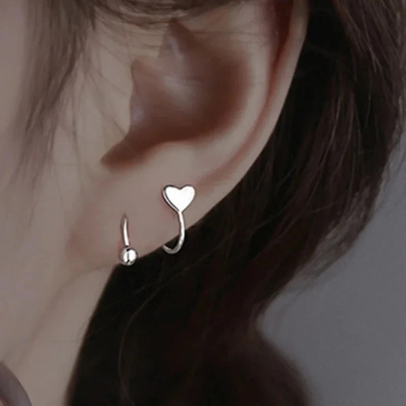 2PCS Stainless Steel Spiral Stud Earrings
