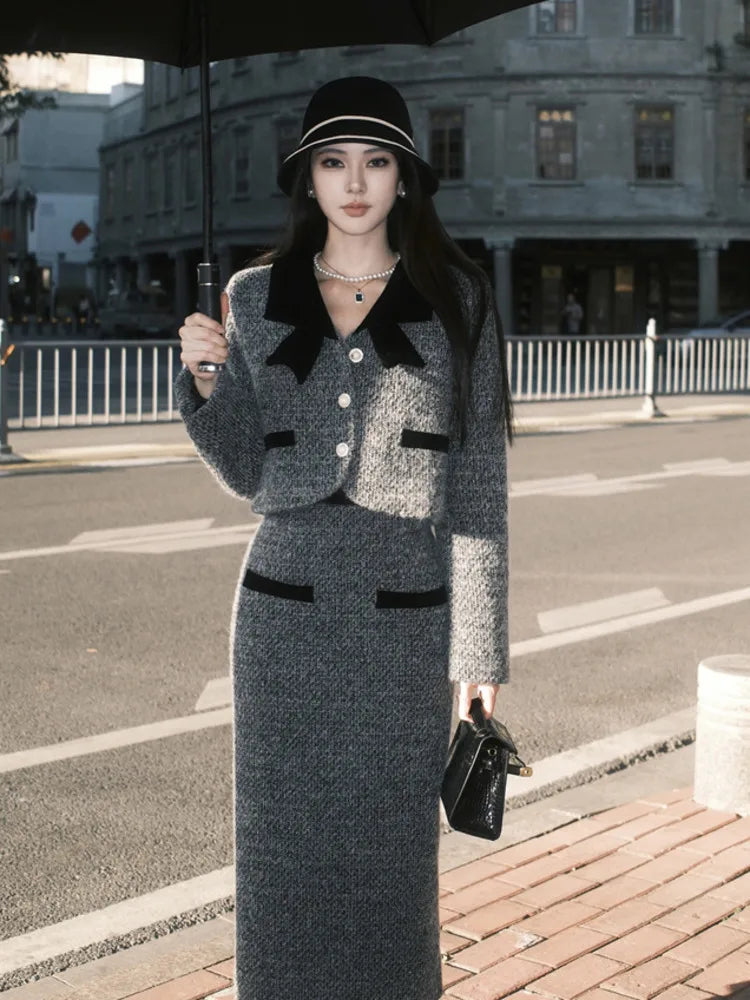 Winter Outfit Women 2024 New Elegant Lady Thickened