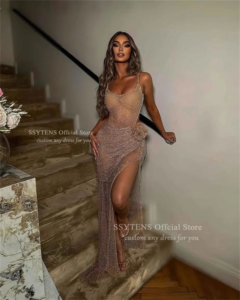 Mermaid Prom Dresses Shiny Sexy Wear Customized Vestidos Luxury Cocktail Party Dress