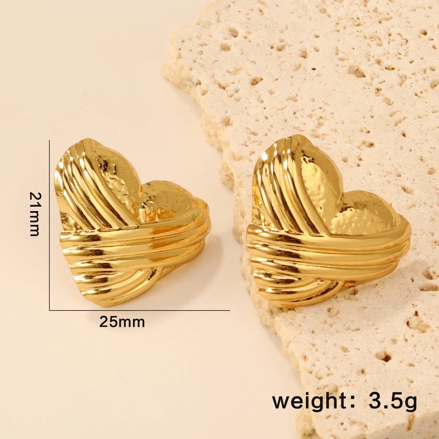 LUXUSTEEL Shell Water Drop Pearl Stud Earrings