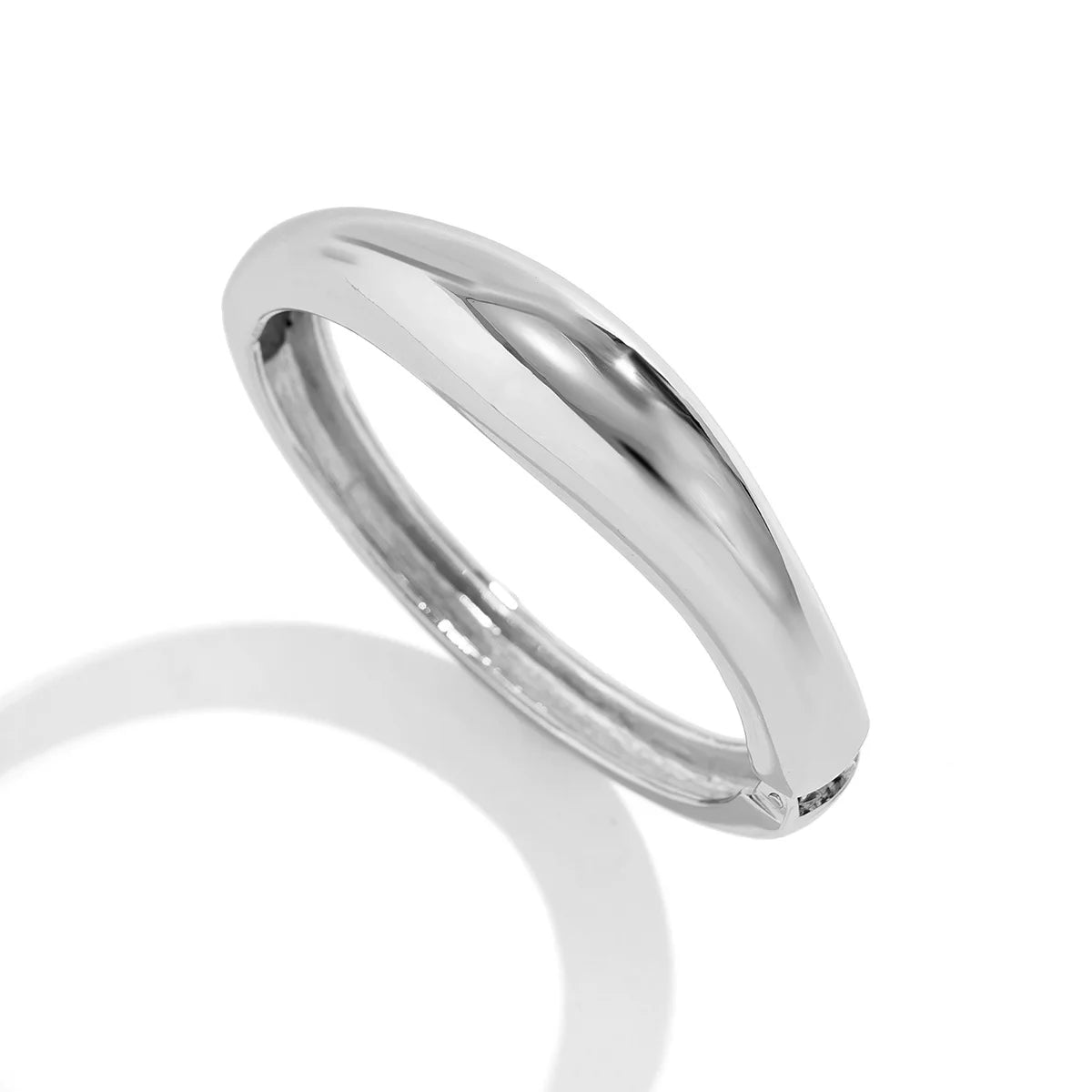 Minimalist Round Bangle Bracelet for Women