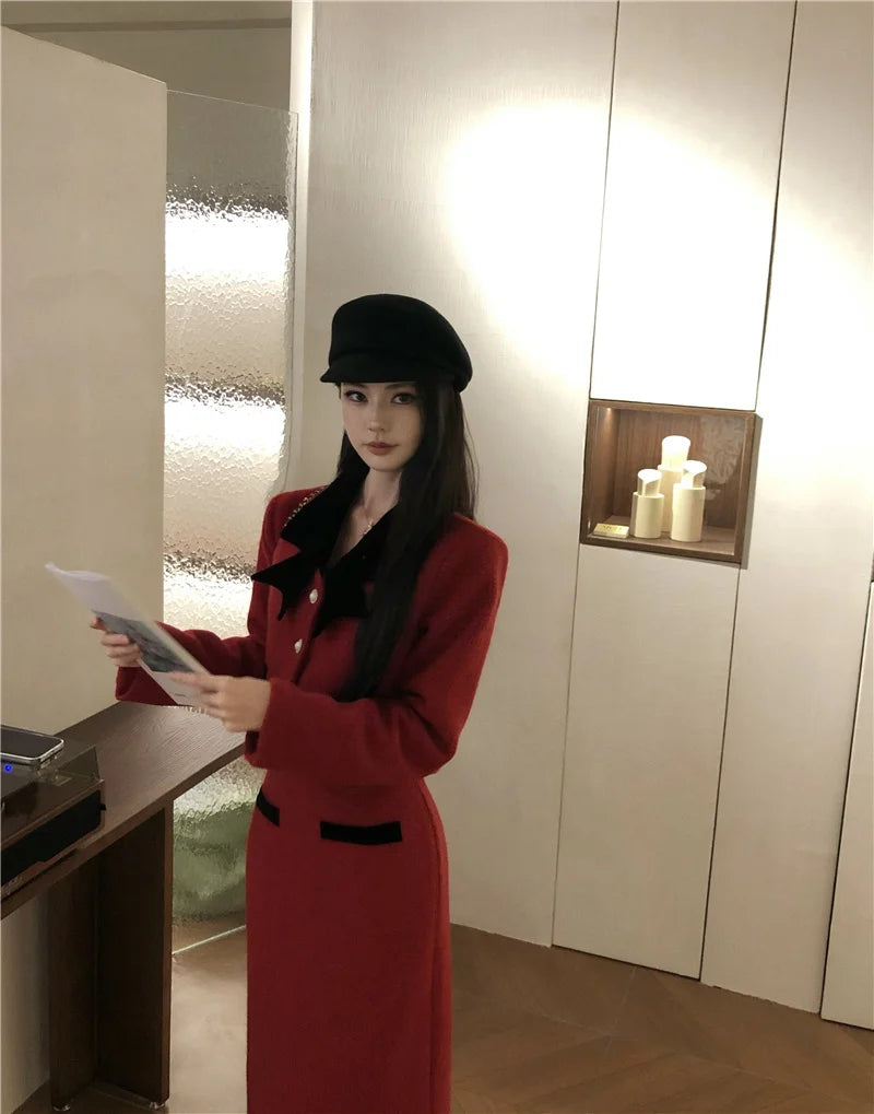 Winter Outfit Women 2024 New Elegant Lady Thickened