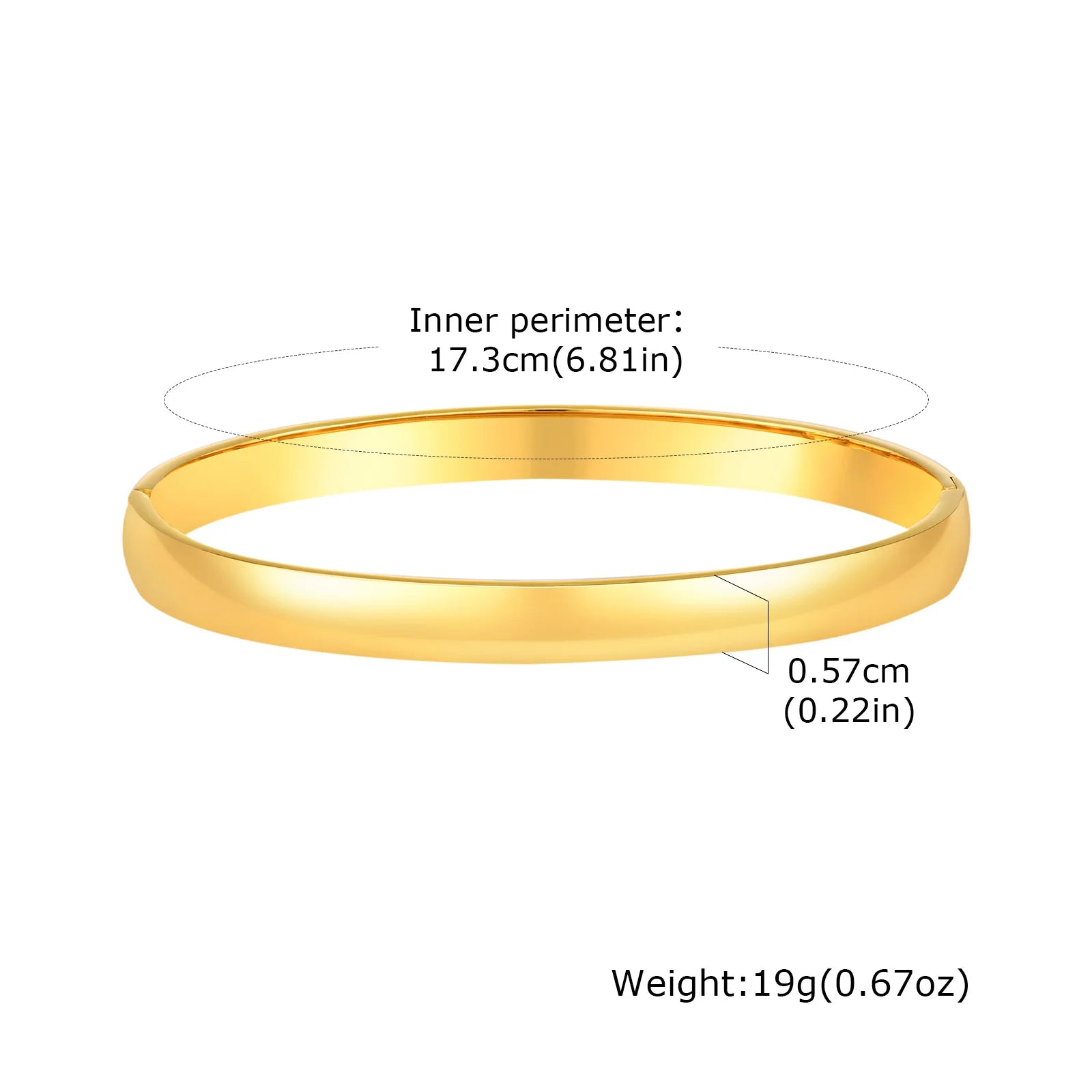 18K Gold Plated Stainless Steel Openable Bracelets
