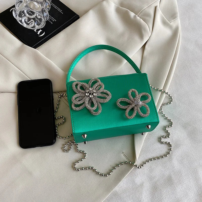 3D Flower Design Luxury Crossbody Bag