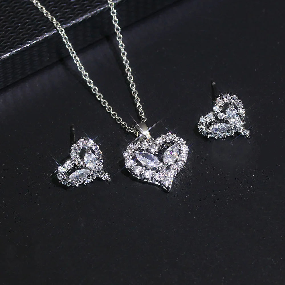 15-Design 925 Sterling Silver Bridal Jewelry Set