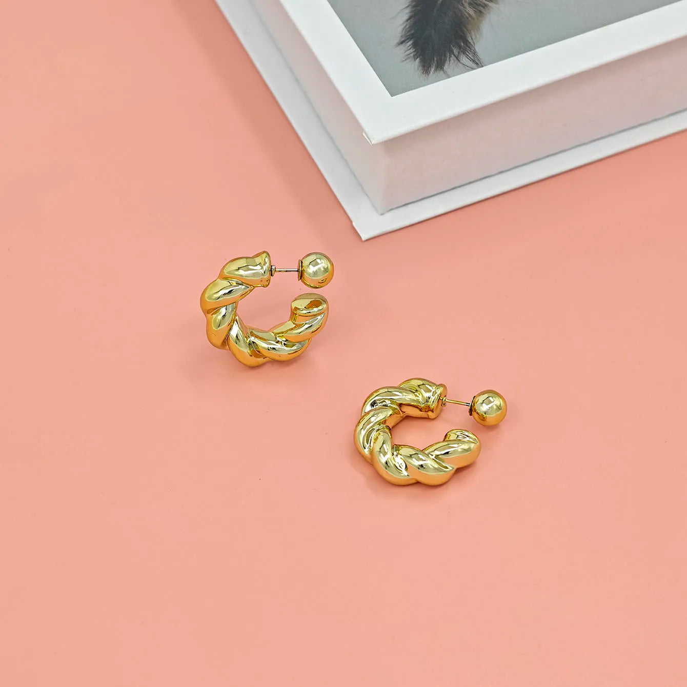 Fashionable C-Shaped Earrings