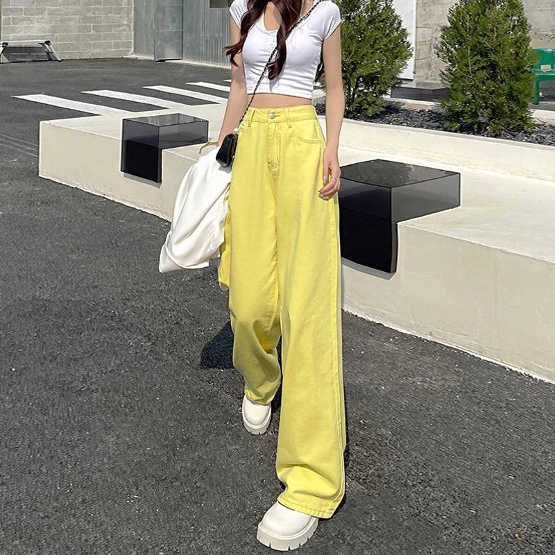 Loose Straight High-Waist Jeans