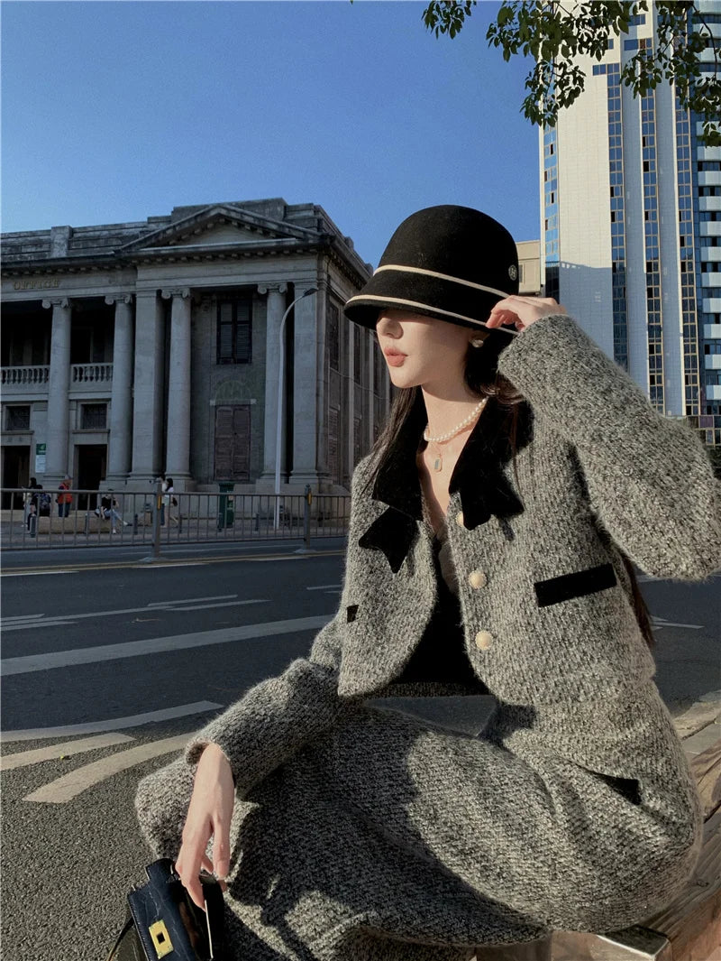 Winter Outfit Women 2024 New Elegant Lady Thickened