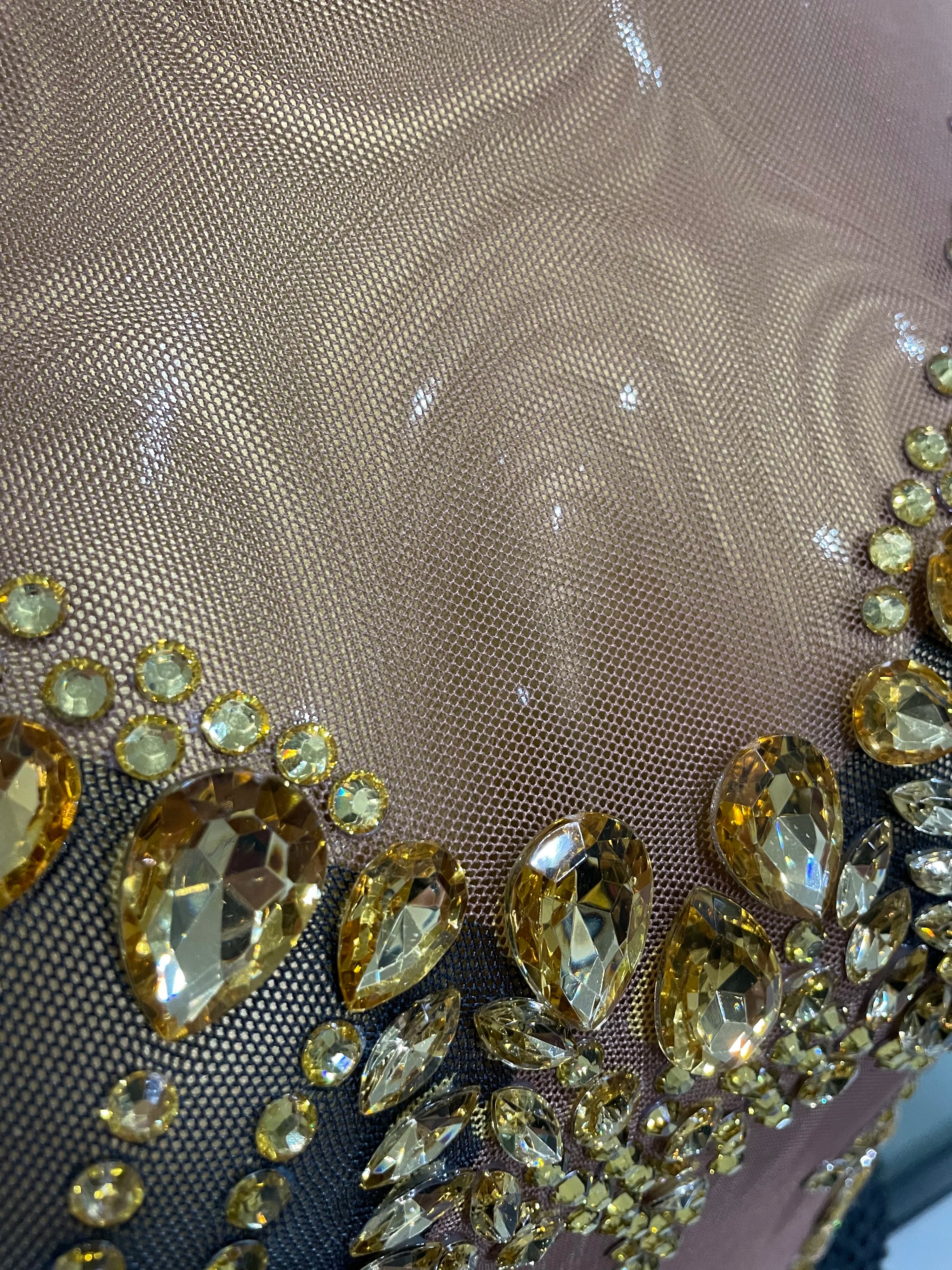 Sexy Sparkly Rhinestones Sleeveless