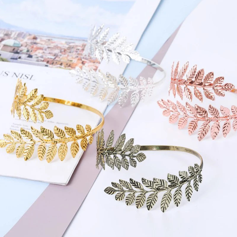 Bohemian Greek Roman Laurel Leaf Armlet Bracelet