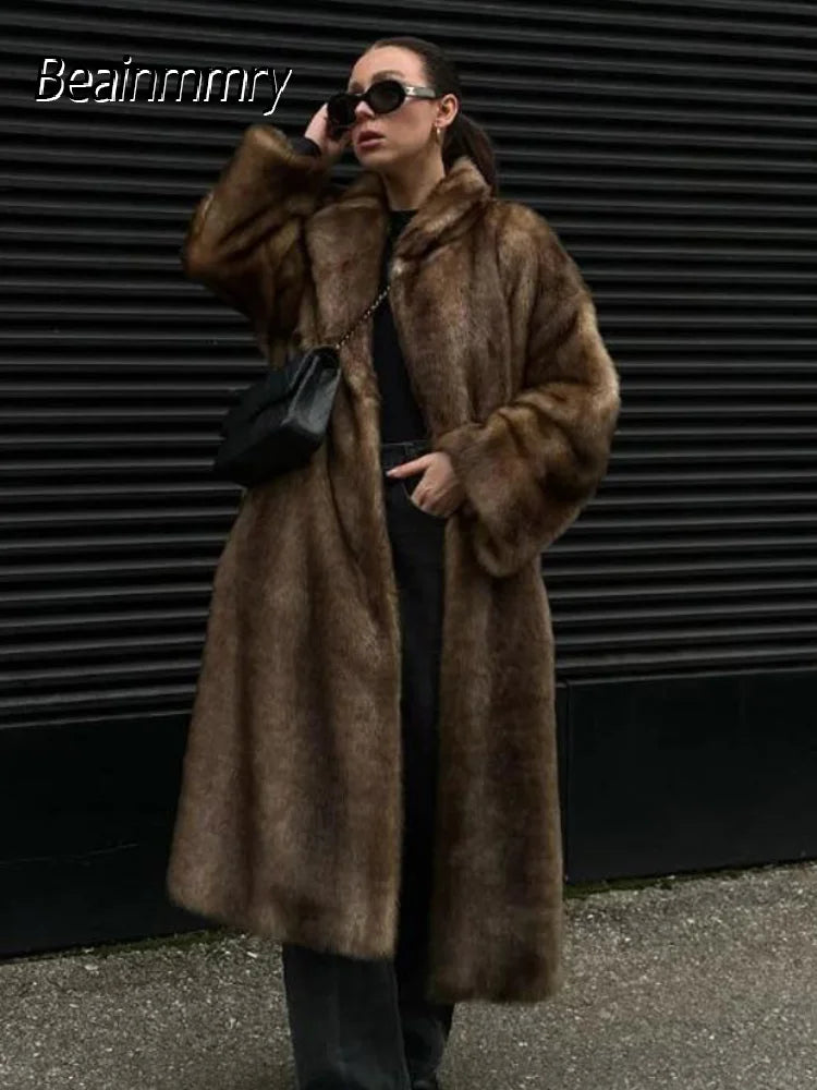 Winter Warm Thick Women Faux Fur Coats