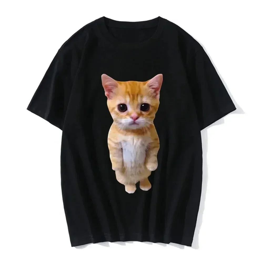 Funny Cat 3D Print Oversized T-Shirt
