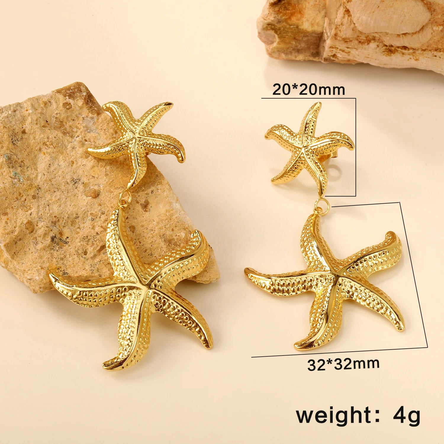 LUXUSTEEL Shell Water Drop Pearl Stud Earrings