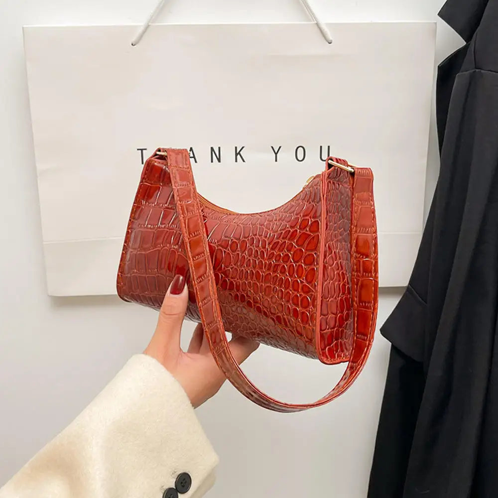 Trendy Black PU Shoulder & Crossbody Bag