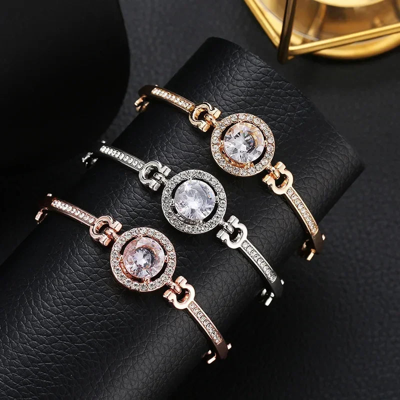 Luxury Round Zircon Adjustable Bracelet