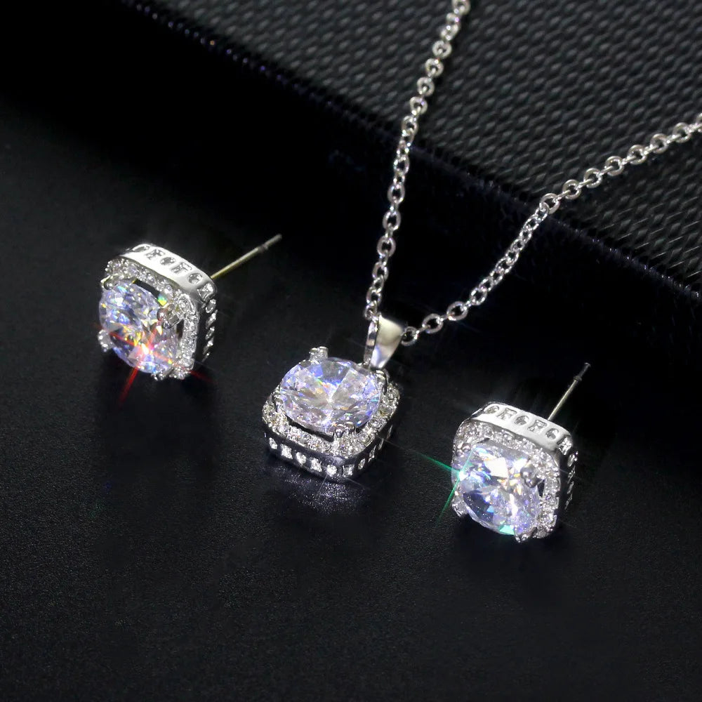 15-Design 925 Sterling Silver Bridal Jewelry Set
