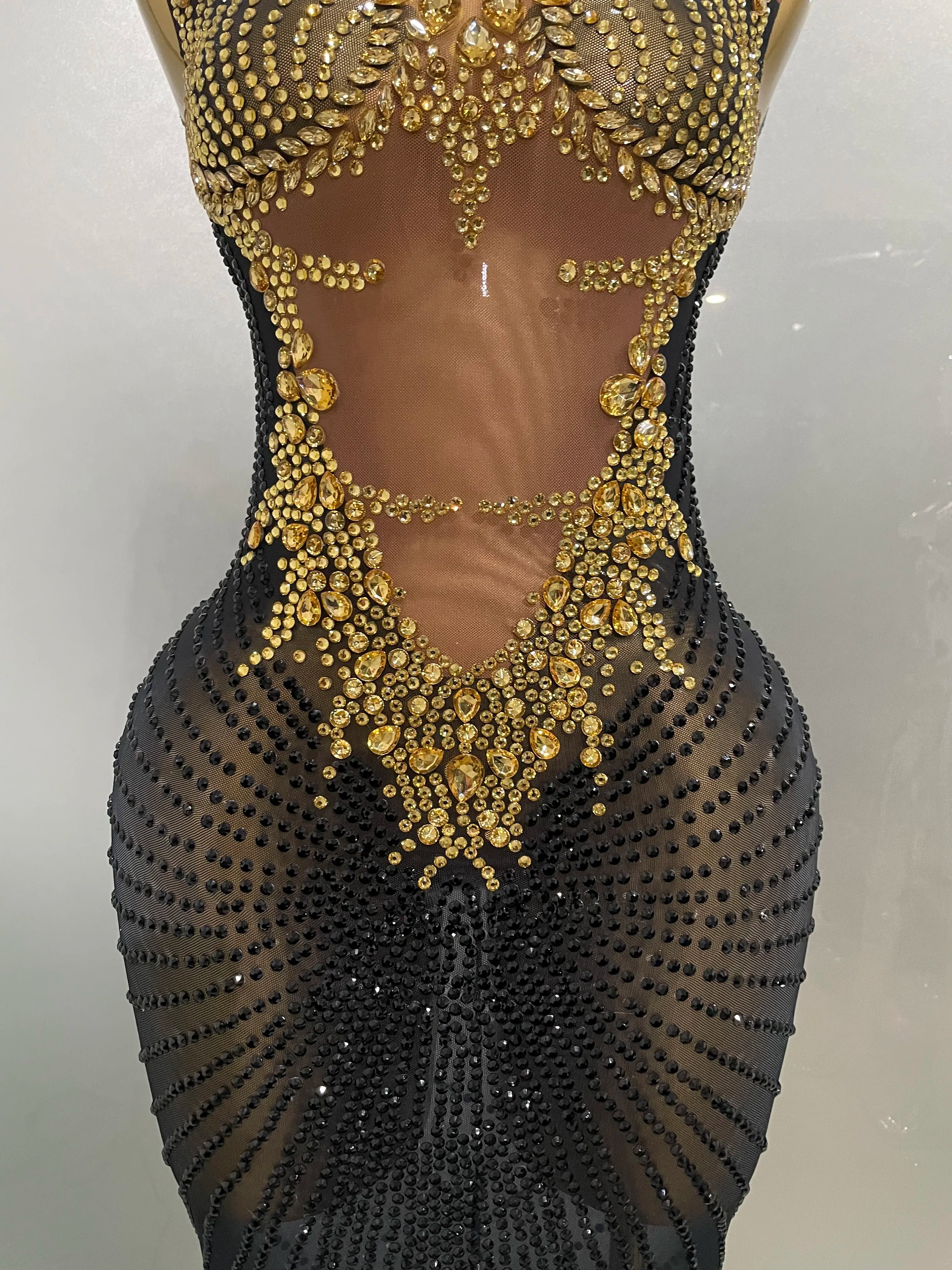 Sexy Sparkly Rhinestones Sleeveless