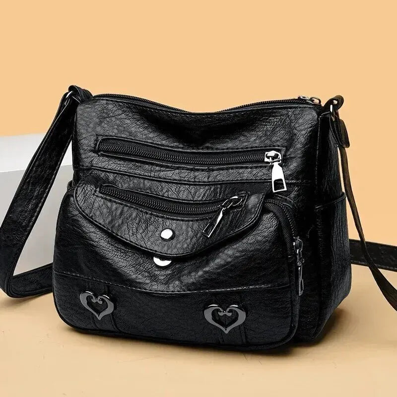 Medium Large Soft Leather Crossbody Bag