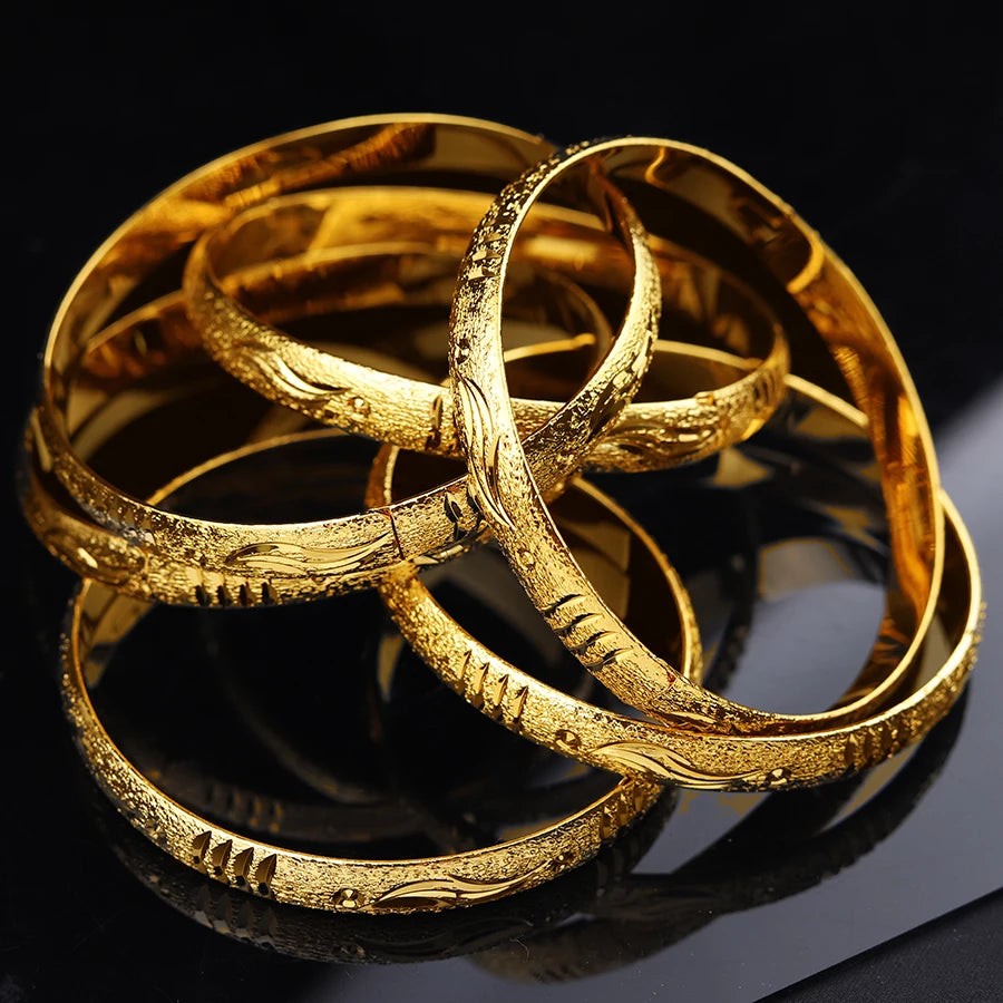 6-Piece Ethiopian Copper Bracelets Set