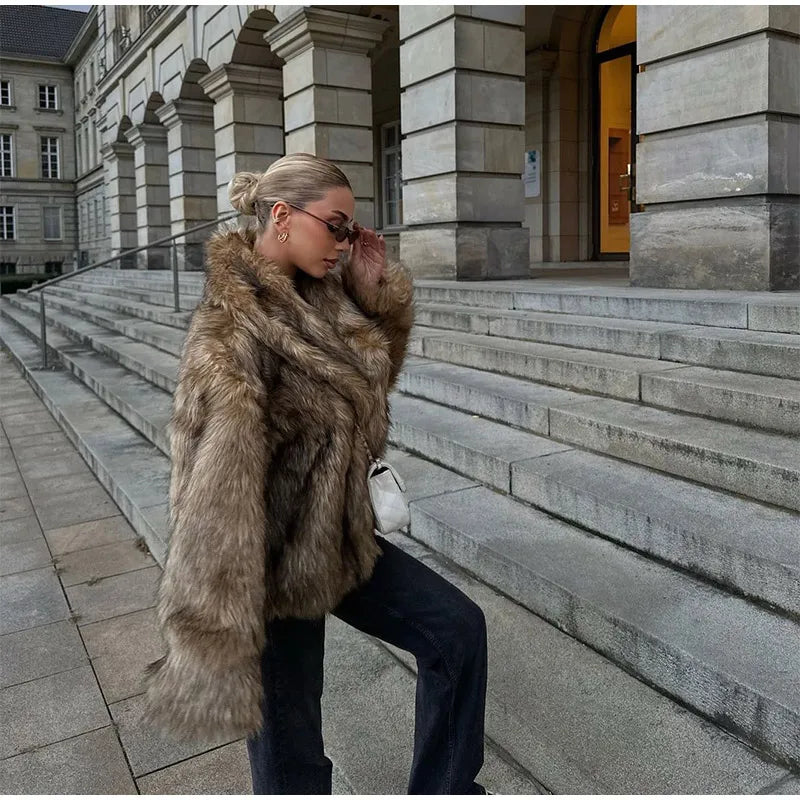 Winter Warm Thick Women Faux Fur Coats