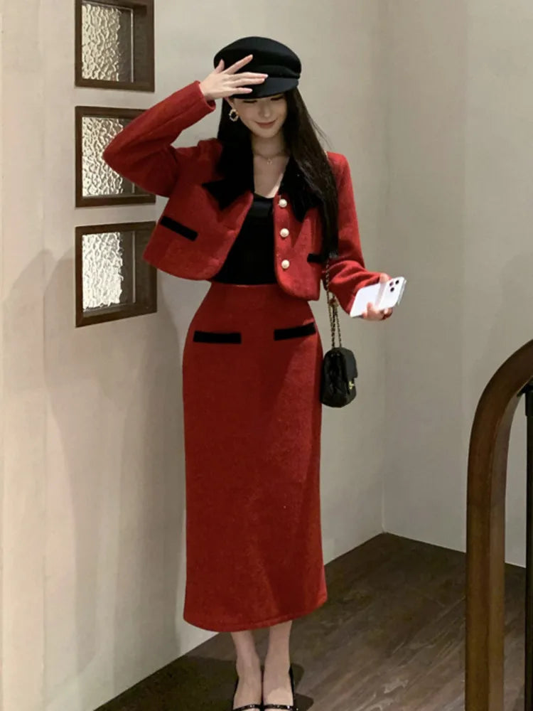 Winter Outfit Women 2024 New Elegant Lady Thickened