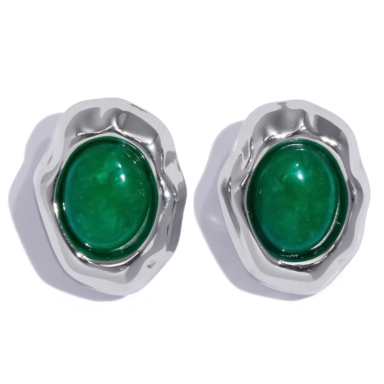18K Gold Plated Gemstone Earrings