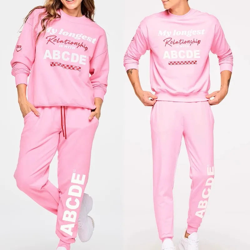 Men’s & Women’s Loose Cotton Sweatshirt & Trousers Set