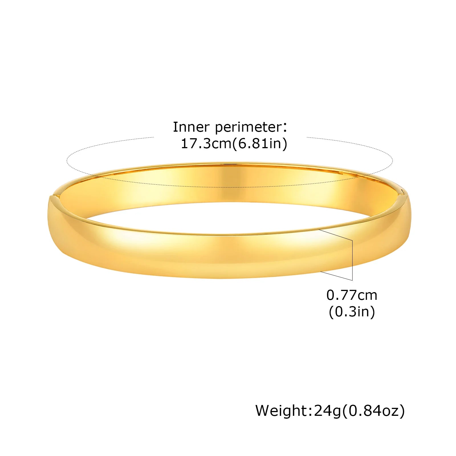 18K Gold Plated Stainless Steel Openable Bracelets