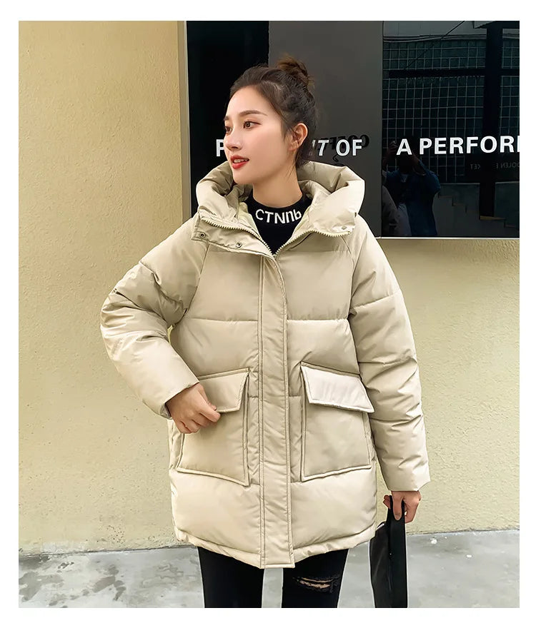 Women Winter Oversize Outwear Cotton Down Coat