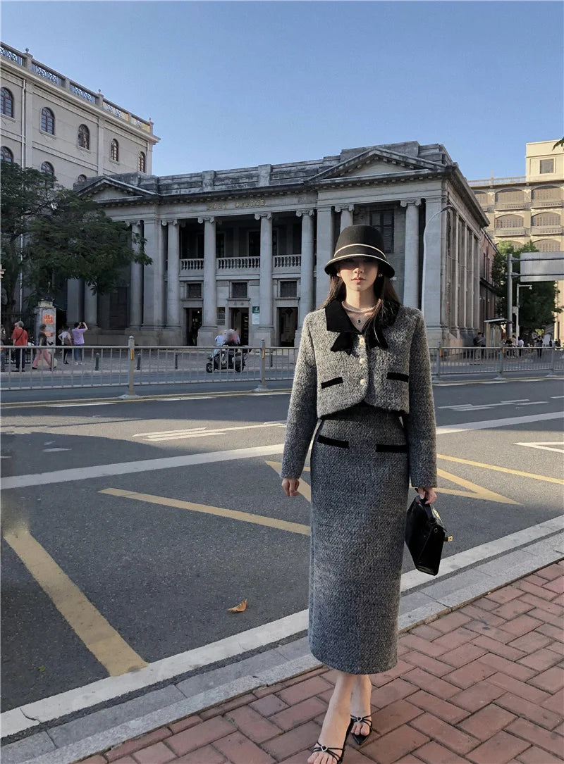 Winter Outfit Women 2024 New Elegant Lady Thickened