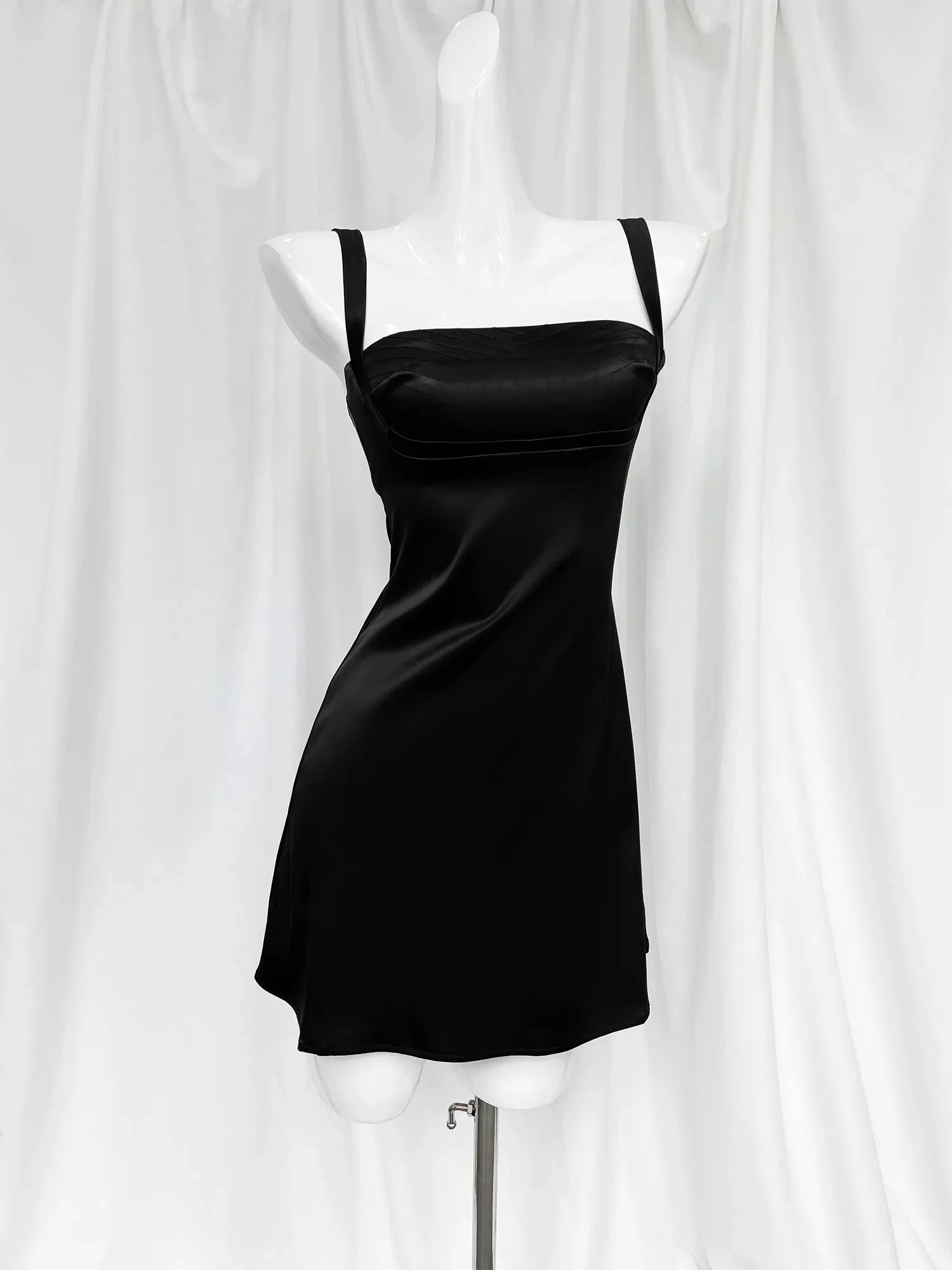 Birthday Dress For Women A-Line Pink Dress Sexy Satin Holiday Party Dresses