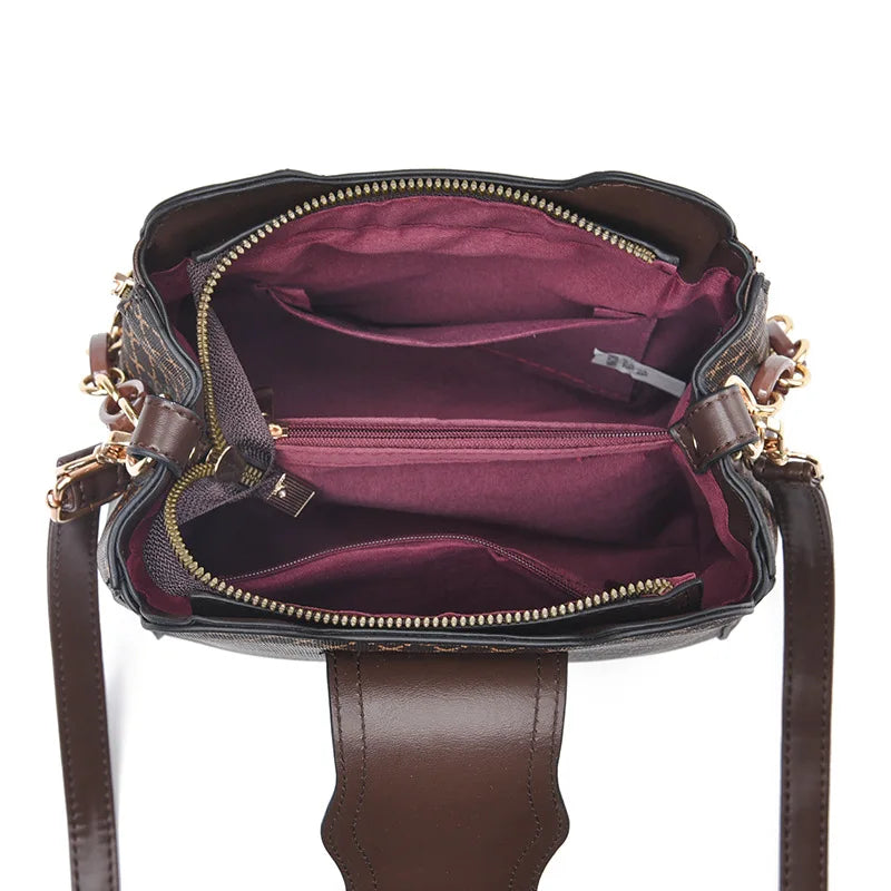 2025 Luxury Leather Monogram Shoulder Bag