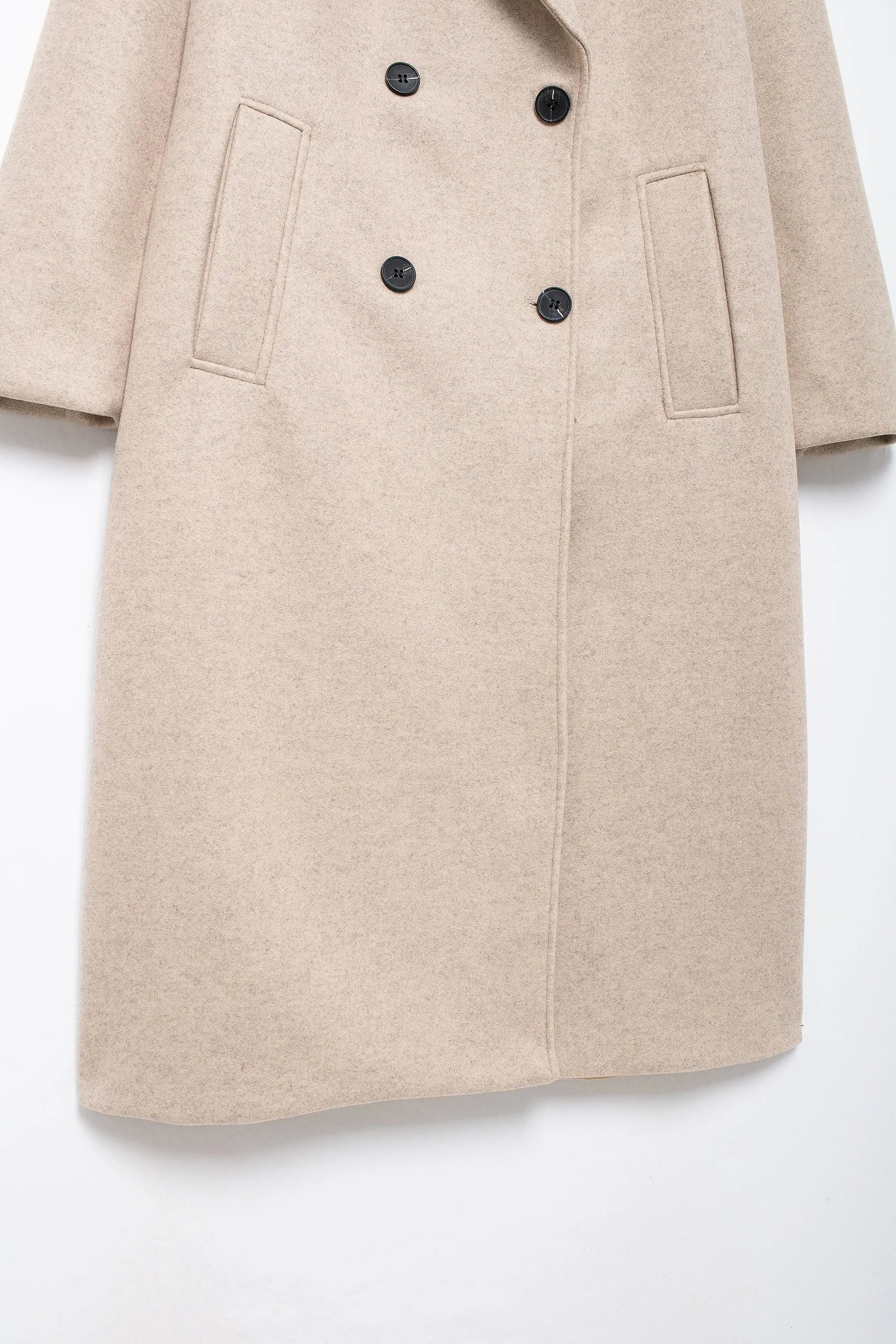 Winter Coat For Women 2024 Solid Lapel Double Breasted Long